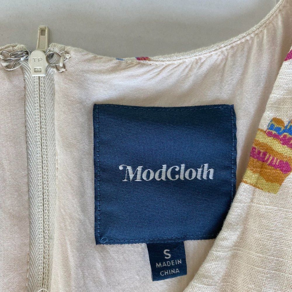 ModCloth Cream Midi Dress with Multicolor Pinata Print - Picture 9 of 10